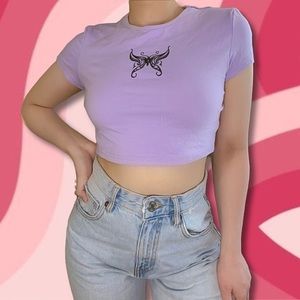 Butterfly print croptop